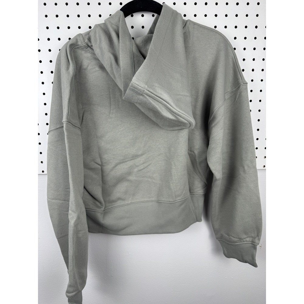 Wild Fable Womens Cropped Hoodie Sage Green Long Sleeve Sweatshirt Size M NEW - Picture 4 of 4